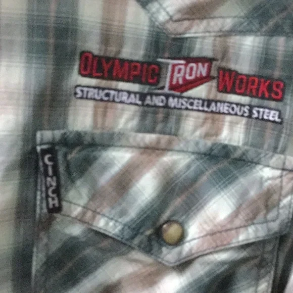 Men’s cinch plaid rodeo cutting horse shirt western cowboy ranch riding - Picture 4 of 7